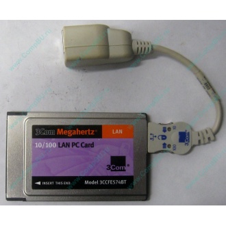 Сетевая карта для ноутбука 3COM Mehahertz 3CCFE574BT (PCMCIA) - Нефтекамск